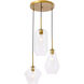 Rochester 3 Light 17 inch Brass Pendant Ceiling Light