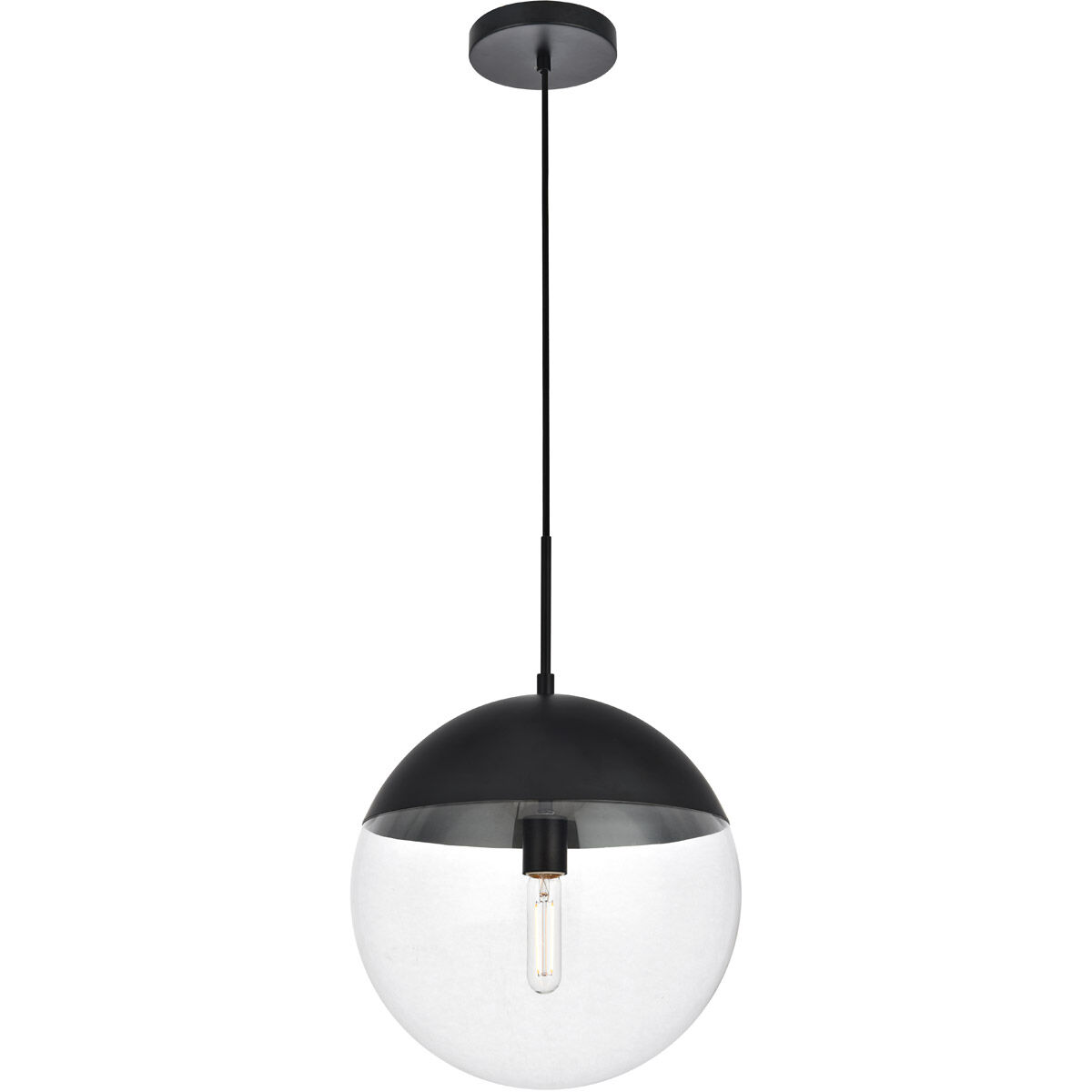 Oyster Bay 1 Light 14 inch Black Pendant Ceiling Light