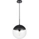 Oyster Bay 1 Light 14 inch Black Pendant Ceiling Light