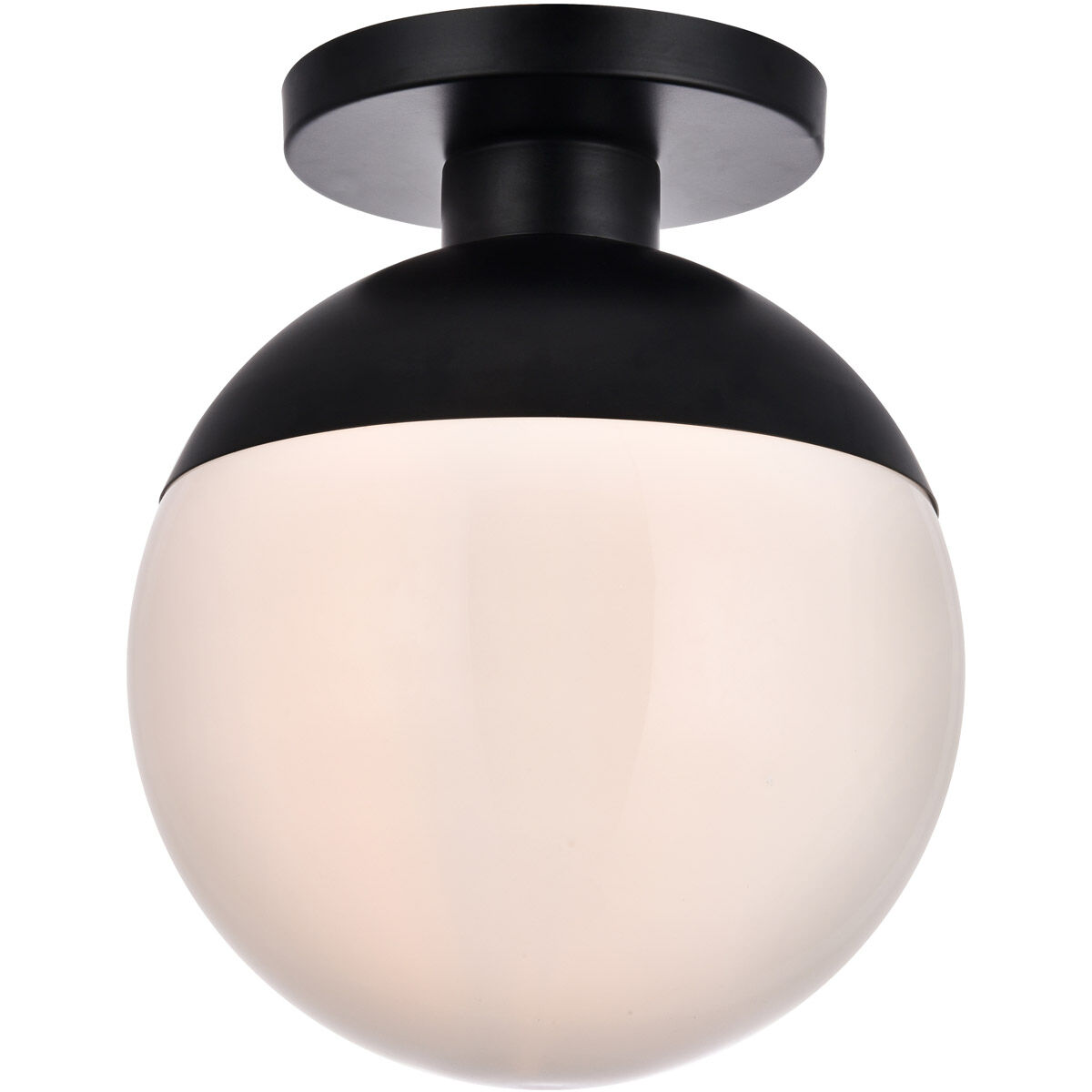 Oyster Bay 1 Light 12 inch Black Flush Mount Ceiling Light