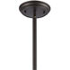 Pittsburgh 1 Light 17 inch Oil Rubbed Bronze with Satin Brass Pendant Ceiling Light