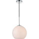 Huntington 1 Light 10 inch Chrome Pendant Ceiling Light