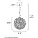 Romulus LED 31.5 inch Polished Chrome Single Pendant Ceiling Light