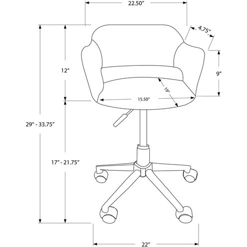 Bedminster White Office Chair