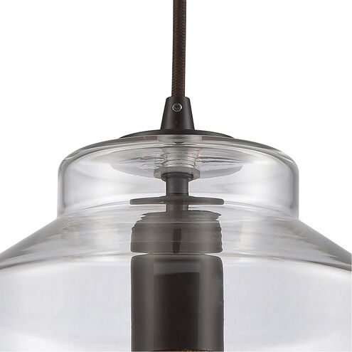 Chambersburg 1 Light 8 inch Oil Rubbed Bronze with Clear Mini Pendant Ceiling Light