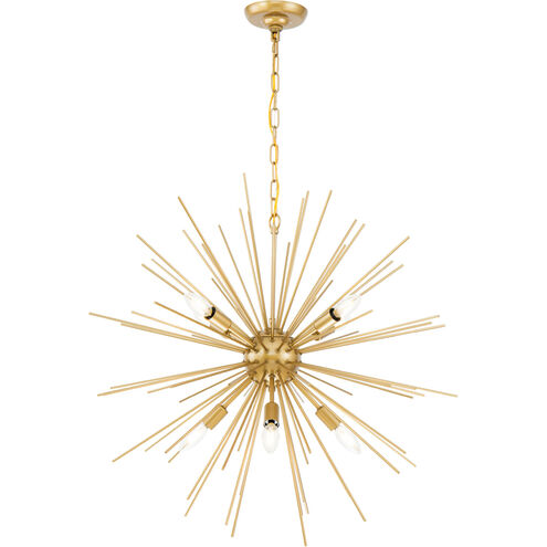 Esopus 8 Light 30 inch Brass Pendant Ceiling Light