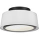 Stevens 2 Light 12 inch Black Semi Flush Ceiling Light