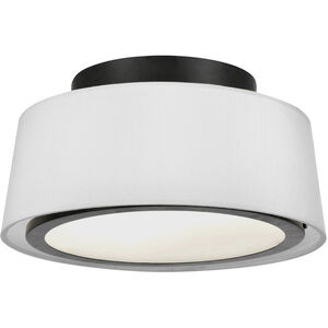 Stevens 2 Light 12 inch Black Semi Flush Ceiling Light