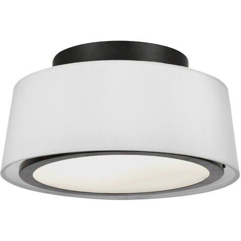 Stevens 2 Light 12 inch Black Semi Flush Ceiling Light
