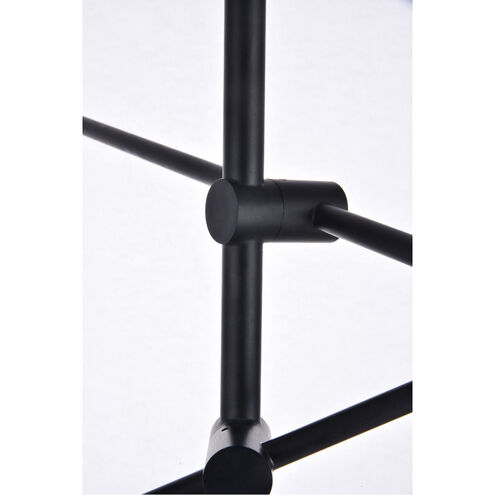 Newtown 6 Light 42 inch Black and Brass Pendant Ceiling Light