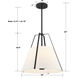 Stevens 4 Light 20 inch Black Pendant Ceiling Light