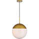 Oyster Bay 1 Light 14 inch Brass Pendant Ceiling Light