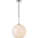 Huntington 1 Light 12 inch Chrome Pendant Ceiling Light