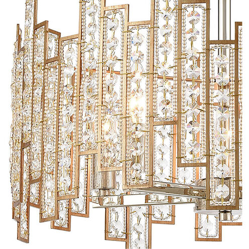 Swissvale 5 Light 19 inch Matte Gold with Polished Chrome Chandelier Ceiling Light
