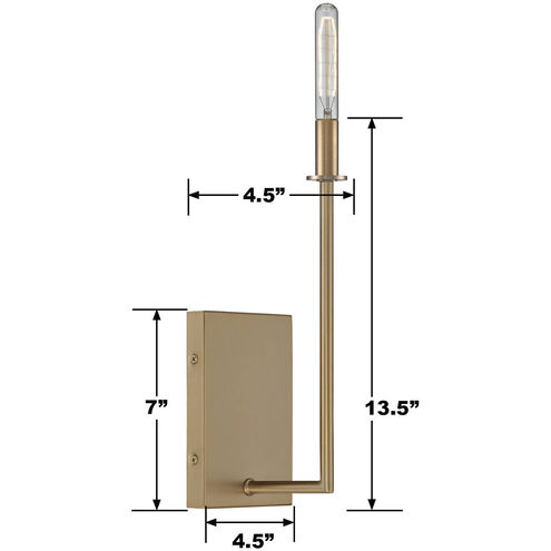 Hannasville Sconce Wall Light in Gold