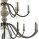 Middlesex 15 Light 36 inch Aged Black with Aged Gray and Clear Chandelier Ceiling Light