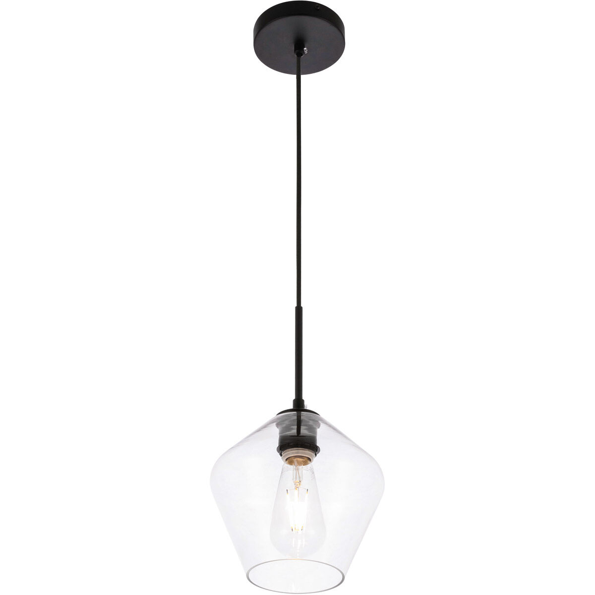 Rochester 1 Light 8 inch Black Pendant Ceiling Light