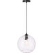 Pittsfield 1 Light 12 inch Black Pendant Ceiling Light