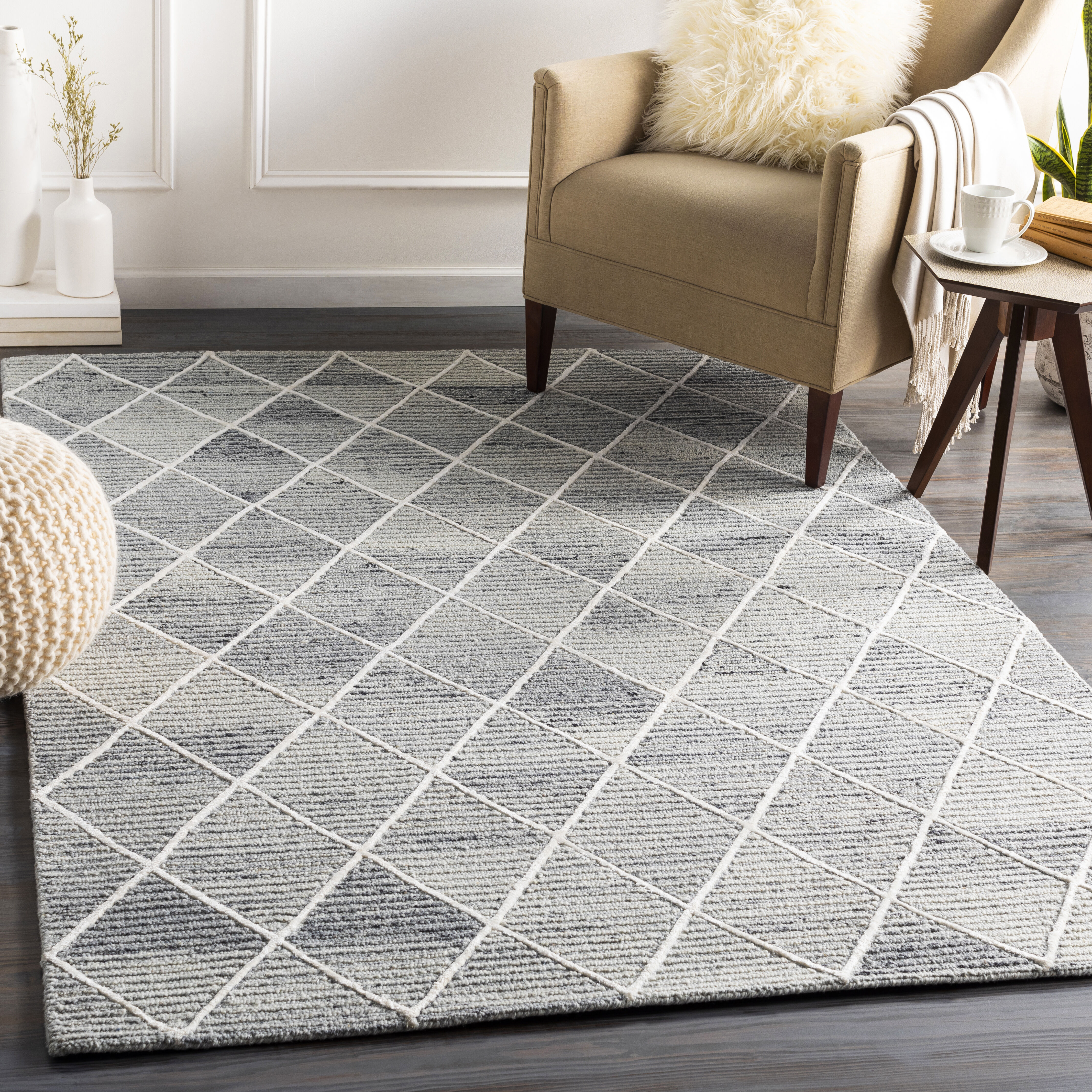 Chester 144 X 108 inch Light Gray Rug, Rectangle