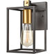 Shenandoah 1 Light 7 inch Matte Black with Brushed Brass Vanity Light Wall Light