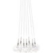 Bushkill 7 Light 12 inch Satin Nickel Multi-Light Pendant Ceiling Light