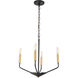 Geneseo 4 Light 18 inch Black and Brass Pendant Ceiling Light