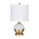 Barre 23 inch 100 watt White and Brass Table Lamp Portable Light