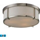 Erie LED 15 inch Brushed Nickel Flush Mount Ceiling Light