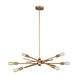 Rockville 6 Light 31 inch Matte Gold Chandelier Ceiling Light