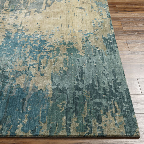 Windsor 36 X 24 inch Teal Rug, Rectangle