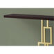 Thompson 47 X 32 inch Cappuccino and Gold Accent Table