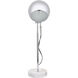 Sayre 20 inch 40 watt Chrome with White Marble Table lamp Portable Light