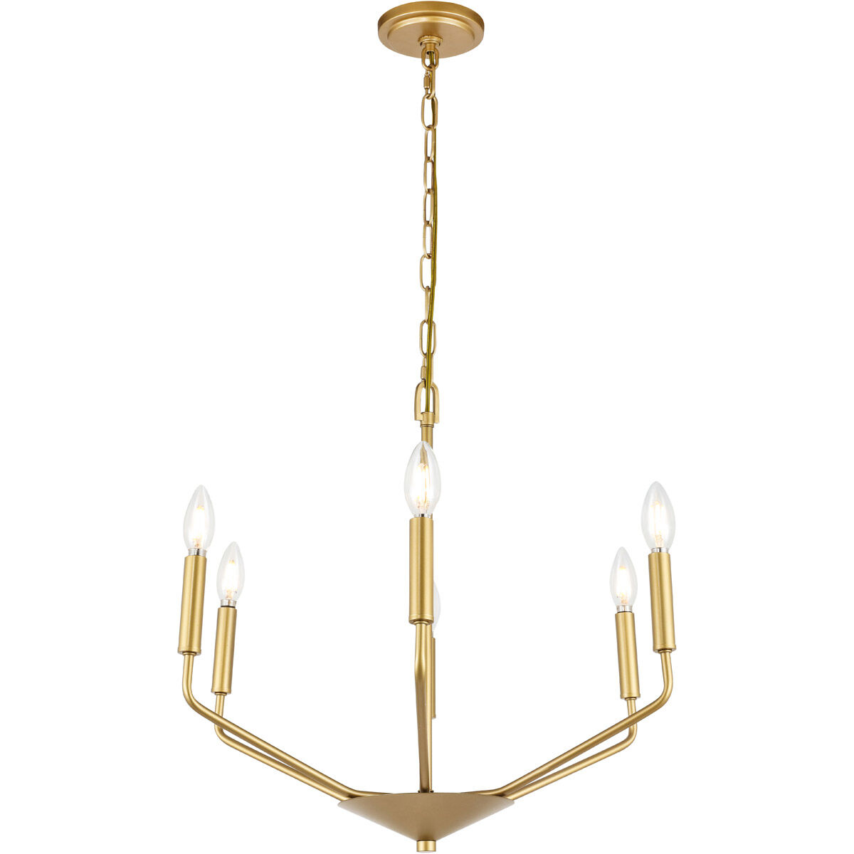 Geneseo 6 Light 22 inch Brass Pendant Ceiling Light