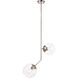 Monroe 2 Light 8 inch Chrome Pendant Ceiling Light