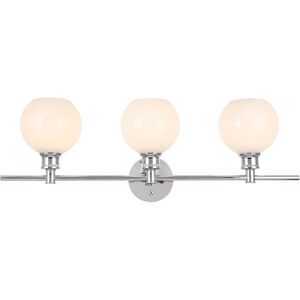 Syracuse 3 Light 28 inch Chrome Wall sconce Wall Light