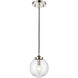 Altoona 1 Light 6 inch Matte Black with Polished Nickel Mini Pendant Ceiling Light