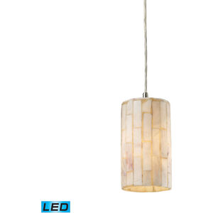 Watervliet LED 4 inch Satin Nickel Mini Pendant Ceiling Light