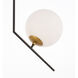 Monroe 1 Light 10 inch Black and Brass Pendant Ceiling Light