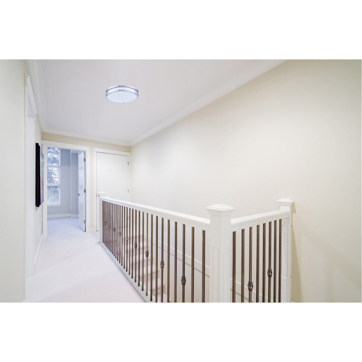 Trafford LED 16 inch Polished Nickel Flush Mount Ceiling Light