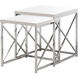 Cortland 21 X 20 inch White Nesting Table, 2-Piece Set