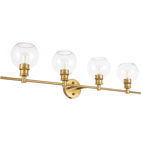 Syracuse 4 Light 38 inch Brass Wall sconce Wall Light