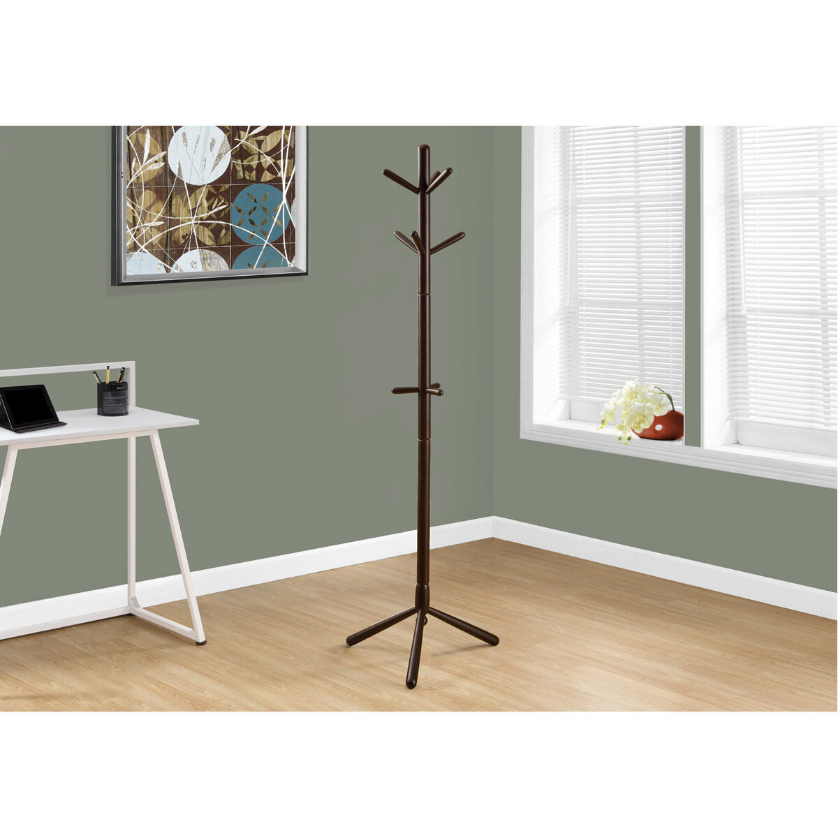 Lynn 69 inch Cappuccino Coat Rack
