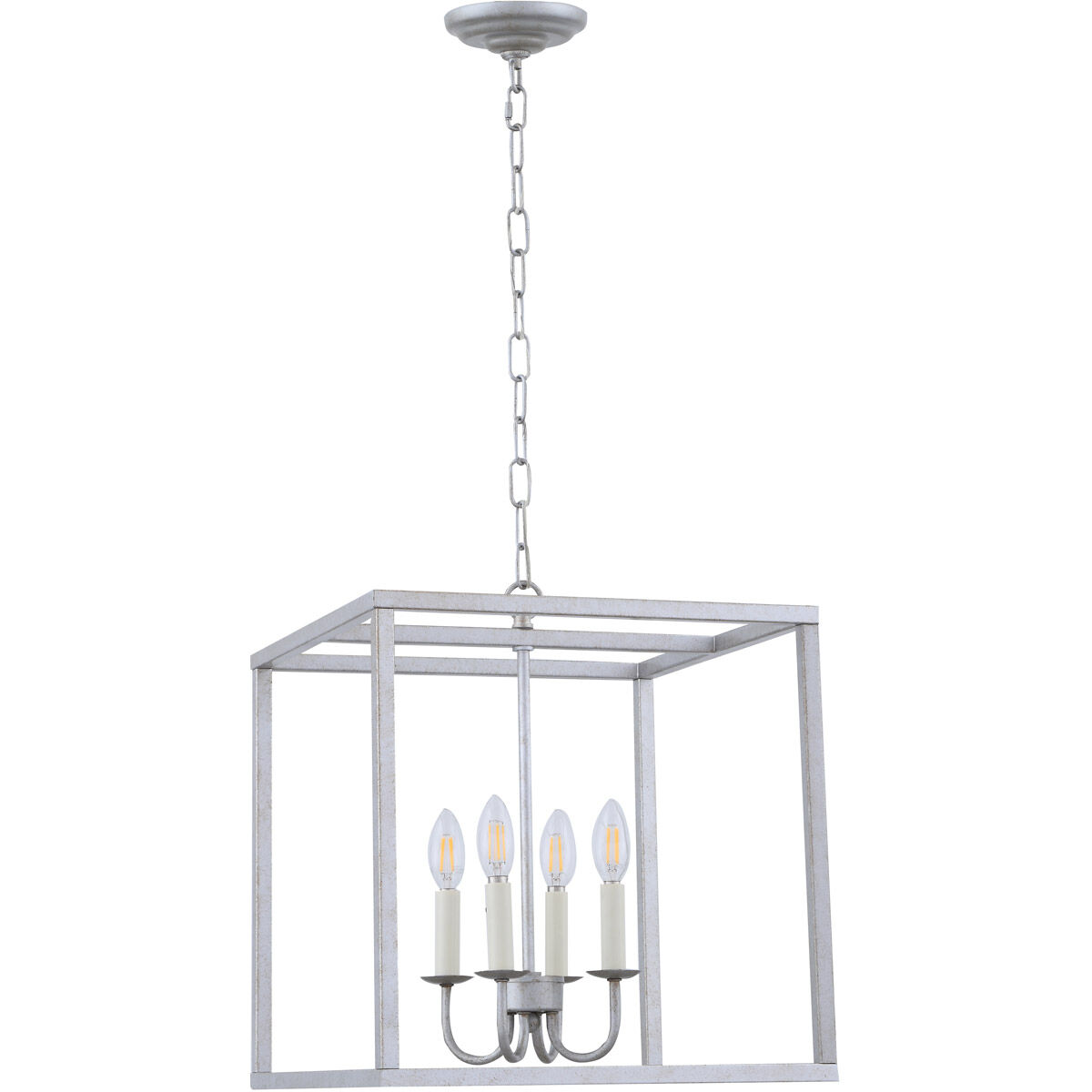 Oyster Bay 4 Light 16 inch Vintage Silver Pendant Ceiling Light