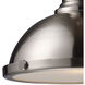 Pittsburgh 1 Light 13 inch Satin Nickel Pendant Ceiling Light