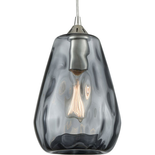 London 1 Light 7 inch Satin Nickel Mini Pendant Ceiling Light