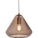 Montauk 1 Light 10 inch Satin Nickel Pendant Ceiling Light in Brown Glass