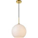 Huntington 1 Light 12 inch Brass Pendant Ceiling Light