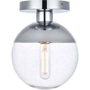 Oyster Bay 1 Light 8 inch Chrome Flush Mount Ceiling Light