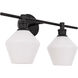Rochester 2 Light 19 inch Black Wall sconce Wall Light