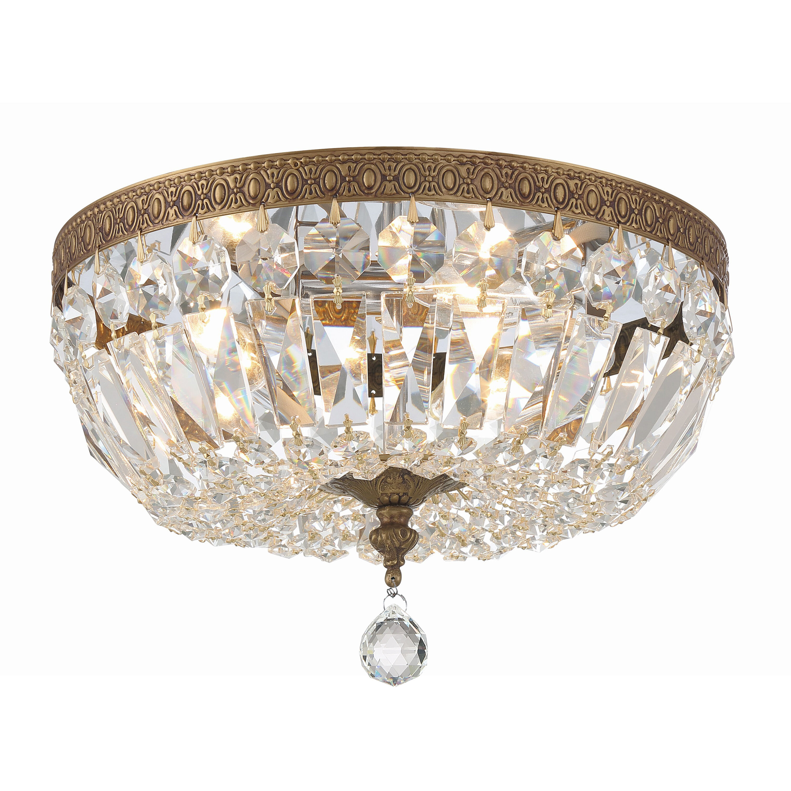 Addison 3 Light 12 inch Brass Ceiling Mount Ceiling Light